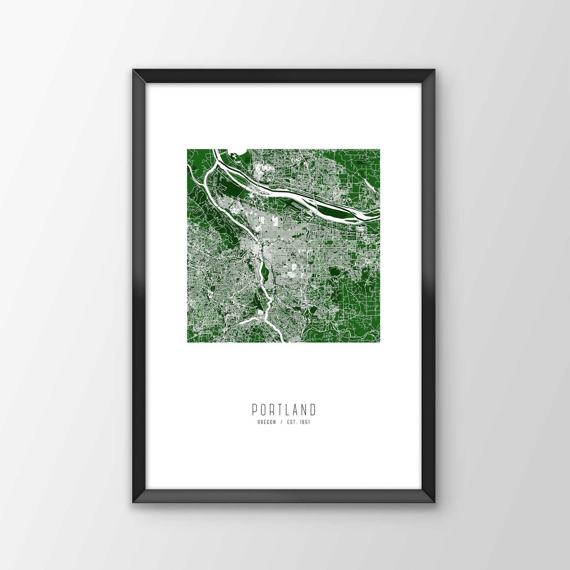 Portland City Map Print